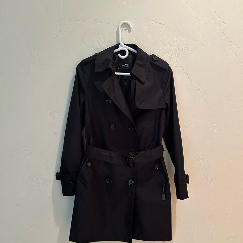 Black Coach Rain Jacket